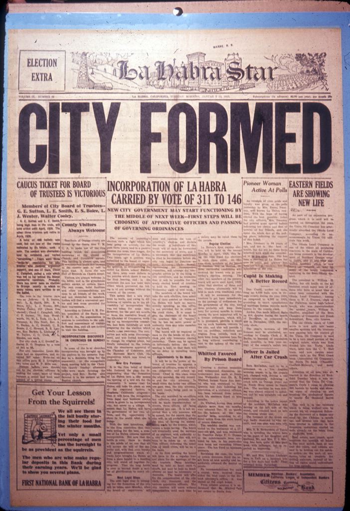 City Formed News LH Star 1925