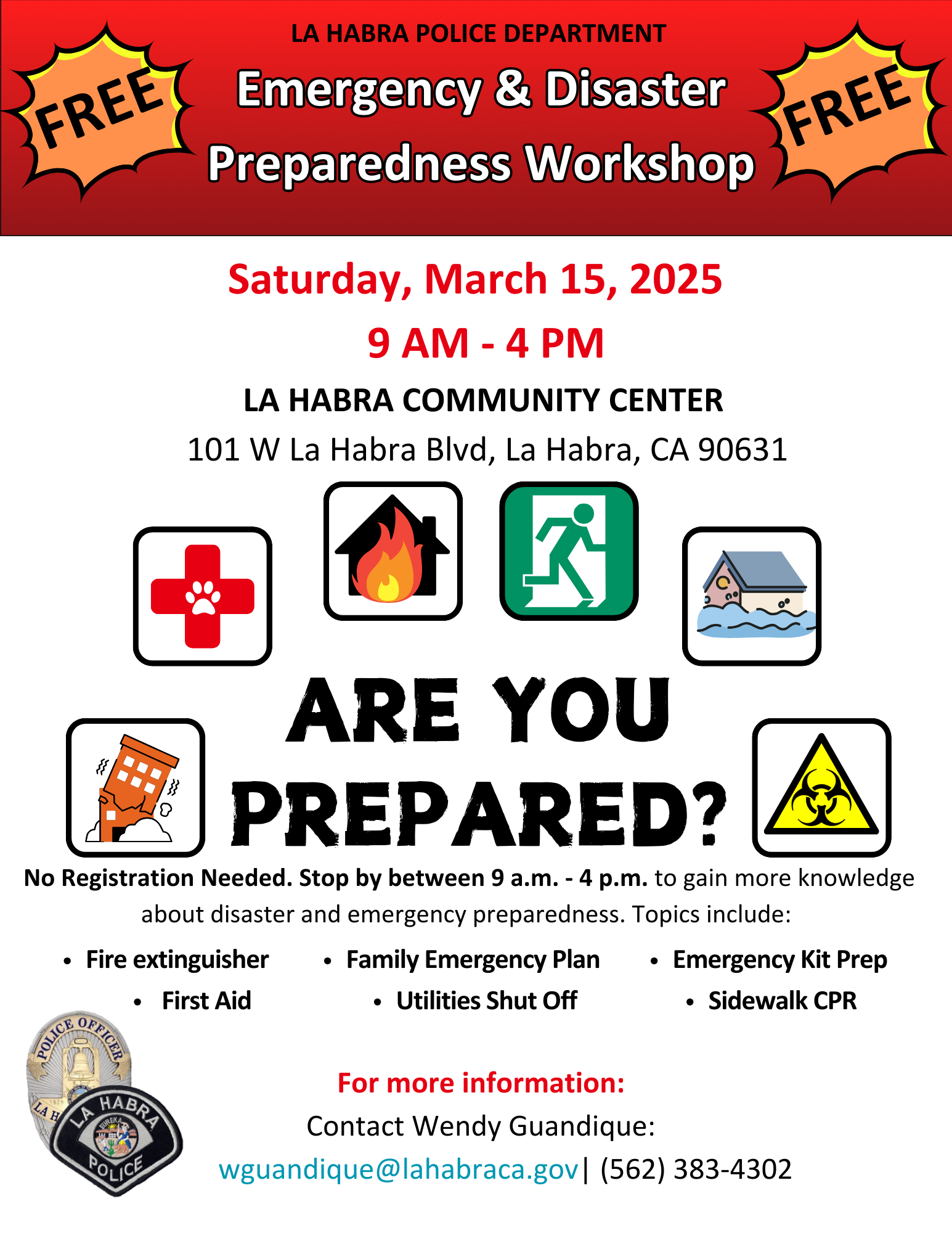 EMERGENCY PREPAREDNESS WORKSHOP FLYER-ENGLISH