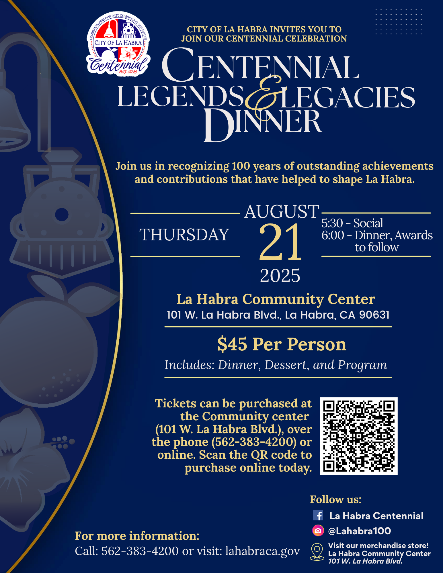 Legends and Legacies Awards Dinner Invitation