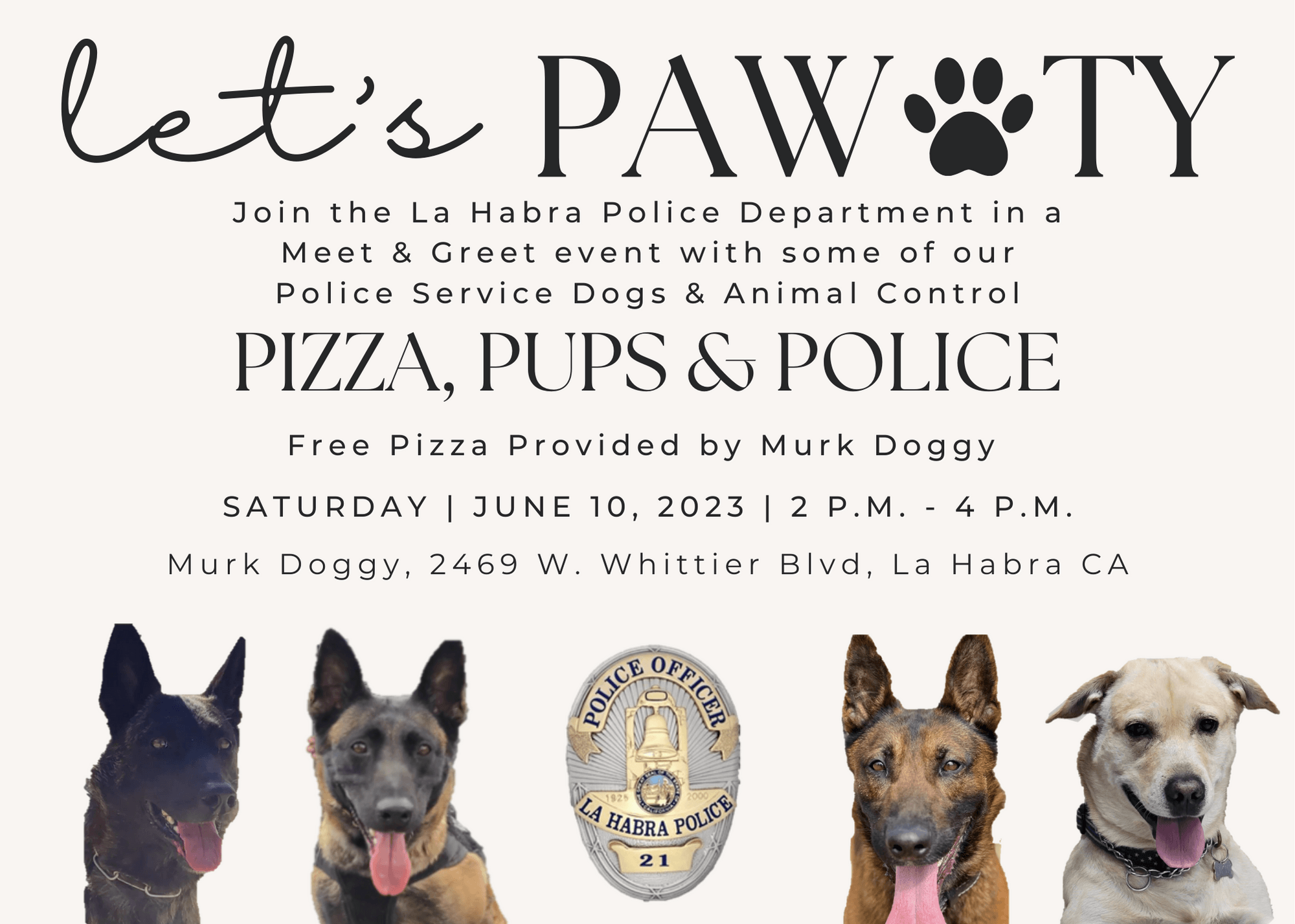 Pizza Pups and Police 2023